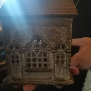 Cast iron piggies bank circa 1900